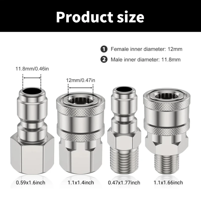 SZYU Professional 1/4 &quotNPT быстросъемные адаптеры для шлангов мойки высокого давления 4 шт.