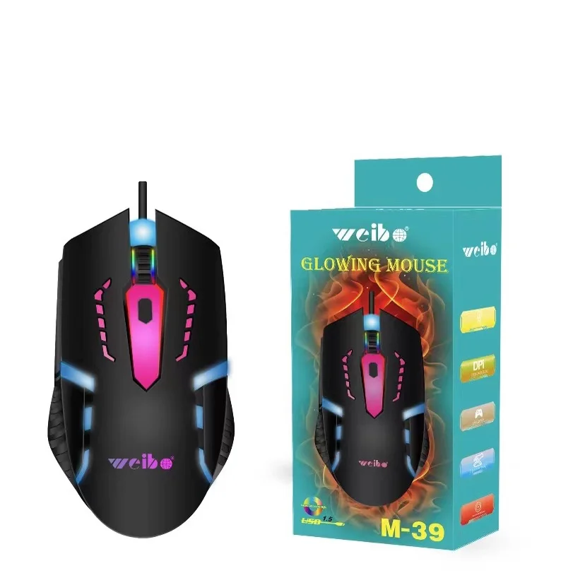 

Usb Mouse With Led For Home Or Work Cable 1.5m