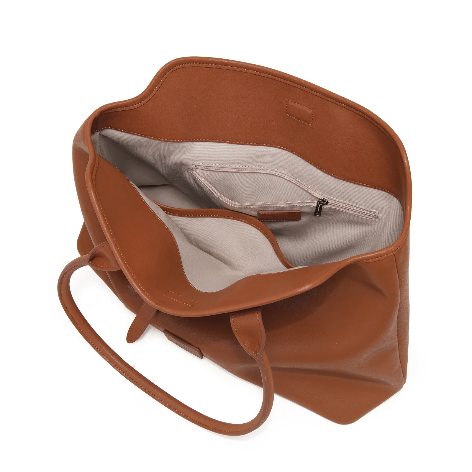 ITAMOOD большая сумка из натуральной кожи супер вместимость коричневая