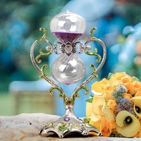 30 minutes creative vintage time hourglass timer ornaments 360 degree rotating brief art retro living room home decoration