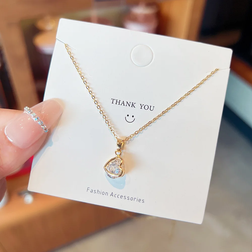

Titanium Steel Cute Gold Heart Pendant Necklaces Locket Jewelry Rose Gold Hear Chocker Pendant Wedding Necklace for Women 2022