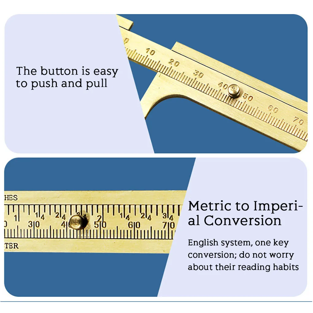 

Портативный мини-скользящий ручной измерительный инструмент скольжения из латуни с двойной шкалой 100 мм
