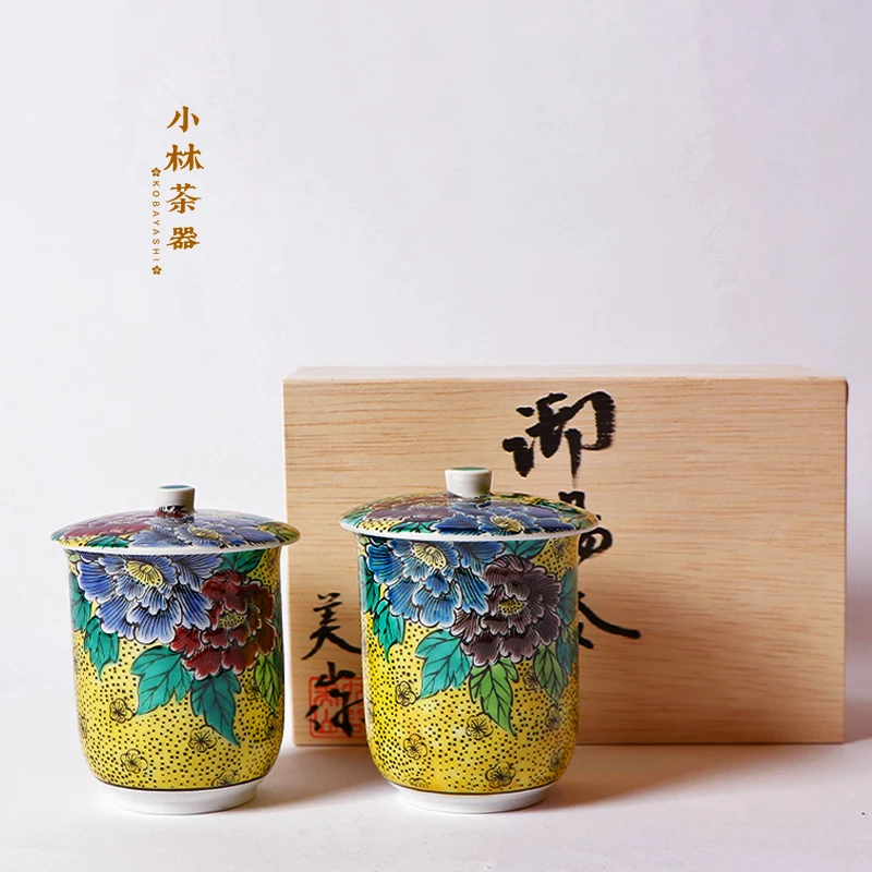 Японский дом Koya Yoshida Wind P Full Moon Group Crane Суп Ласточка Пара Крышка чашки Оплата Чай