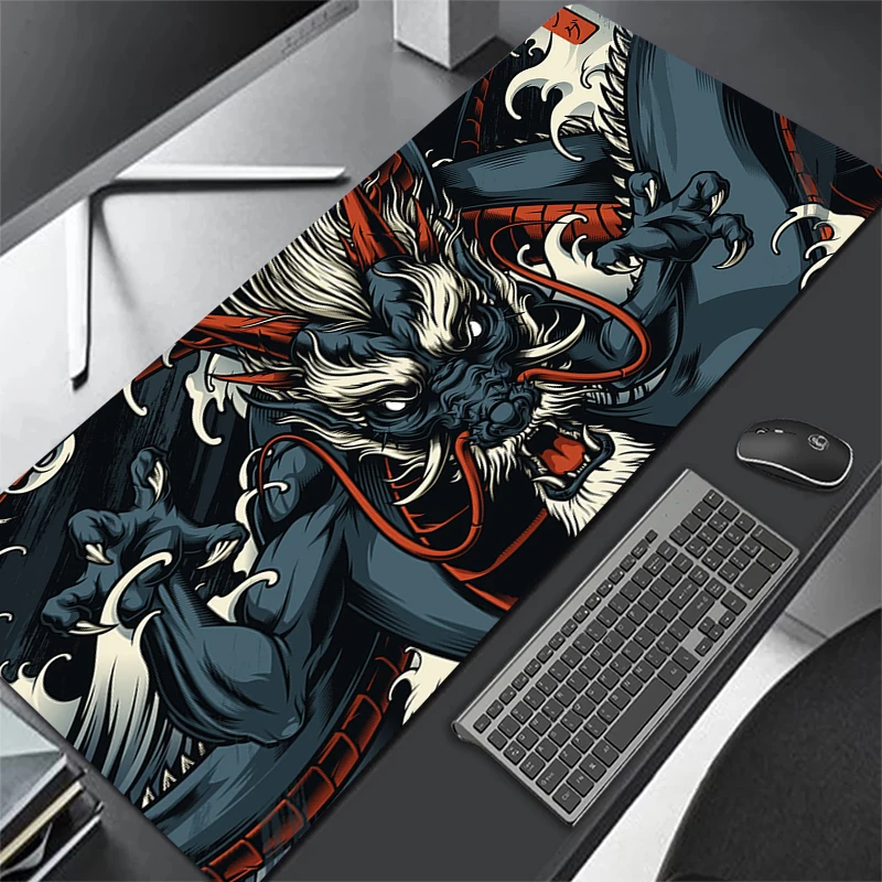 chinese dragon gaming mouse pad game computer large 900x400mm mousepad gamer xl rubber table carpet desk mat for laptop notebook free global shipping