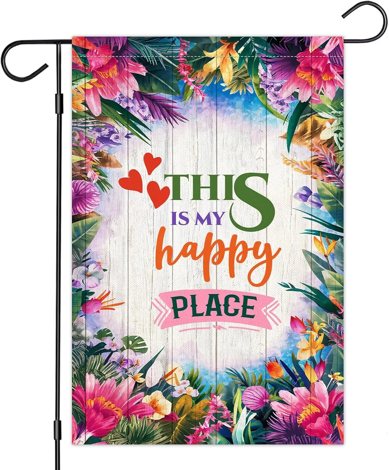 This Is My Happy Place Garden Flag - Красивый садовый флаг Позитивный Поризонный полевой цветок