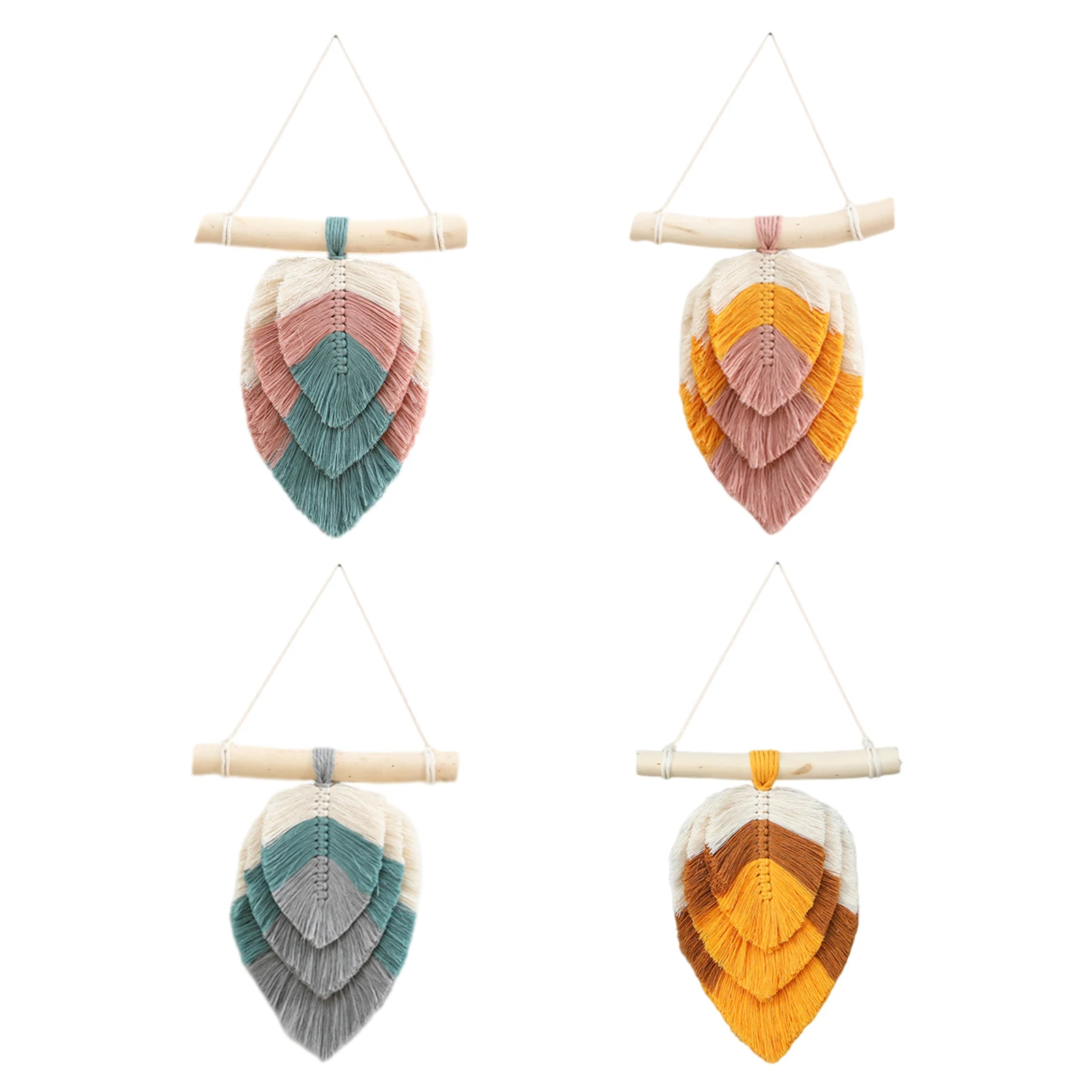 

Macrame Leaves Shaped Tassel Tapestry Bohemian Wall Art Wedding Home Decoration Nordic Style Boho Decor Wall Hanging Tapestry