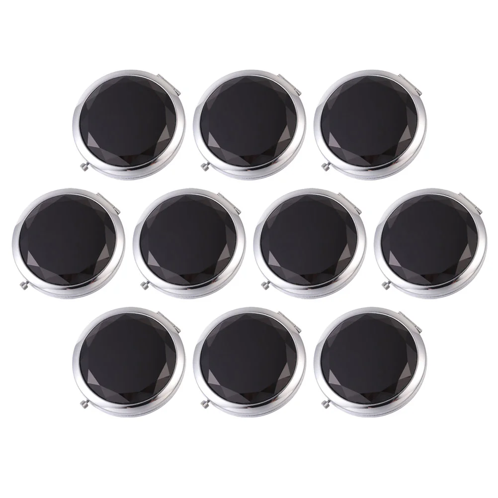 

Зеркальная компактная складная ручная Сумочка для макияжа, ручной дорожный объемный кошелек, карманный набор, металлические красивые коше...