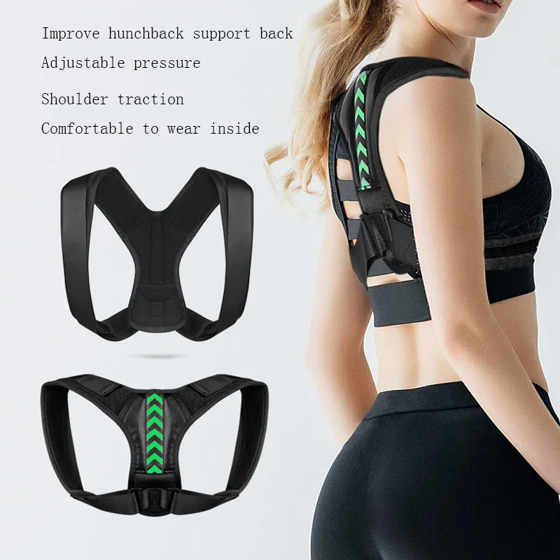 

Adjustable Back Shoulder Posture Corrector Belt Clavicle Spine Support Reshape Your Body Home Office Sport Upper Back Neck Brace