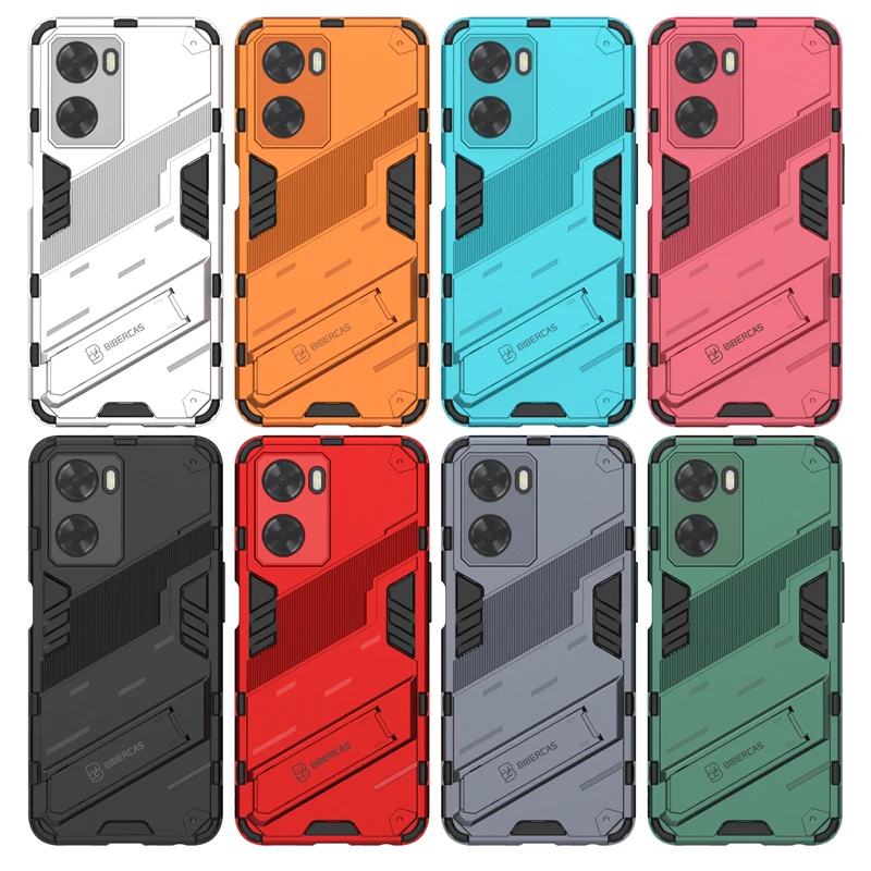 For Cover OPPO A57S Case For OPPO A57S Capas Shockproof Phone Bumper Back Stander Kickstand Back Cover OPPO A57S Fundas 6.56