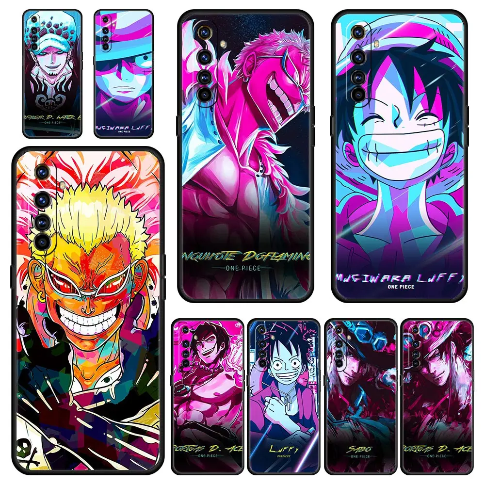 

Цельная деталь, мультфильм, искусство, фотоэлемент для Realme 9 8 7 6 GT2 Pro Plus чехол для телефона 8i 9i C3 C21 C11 C25, мягкий силиконовый черный чехол, оболо...