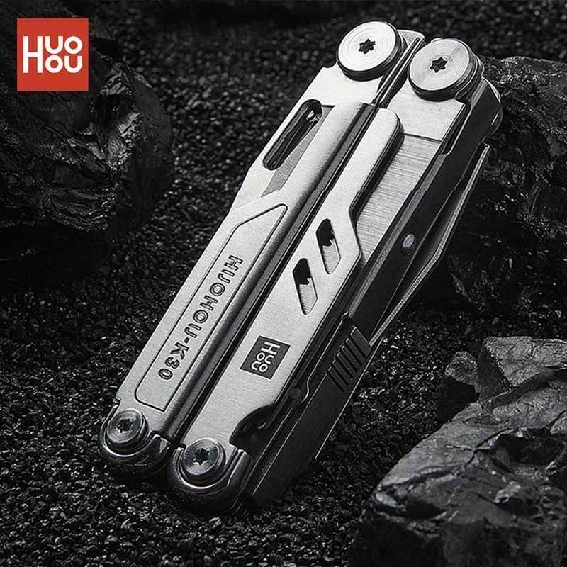 Фото Многофункциональный инструмент HuoHou K30 Pro 18 в 1: складные плоскогубцы, нож, ножницы, пила, портативное многофункциональное оборудование для активного отдыха и повседневного использования (EDC) №3