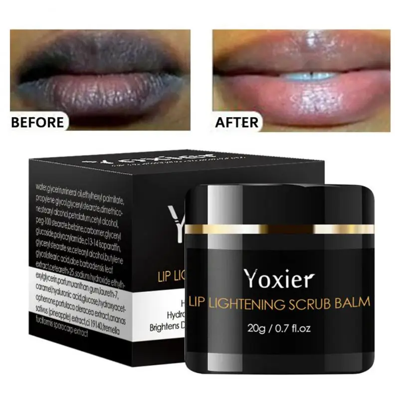 

Lip Lightening Scrub Balm Remove Dull Lips Moisturizing Anti-Aging Anti-Cracking Hyaluronic Acid Brighten Black Lips Lip Balm