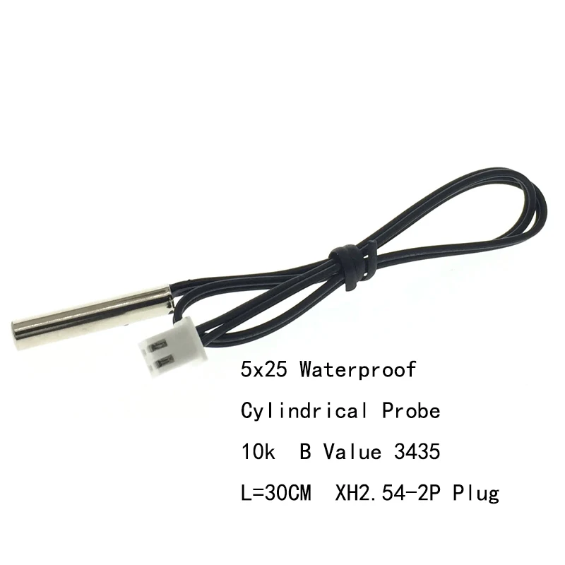 

Термометр NTC 10k B3435, термометр для аквариума, холодильника, цилиндрический зонд, 5 х25, 1 шт.