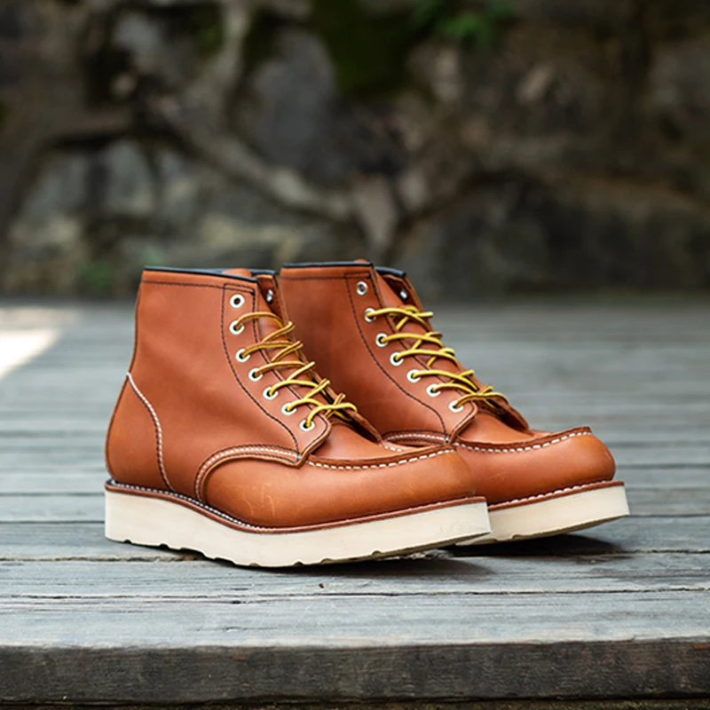 Винтажные мотоциклетные ботильоны Goodyear-Welted из натуральной кожи мужские