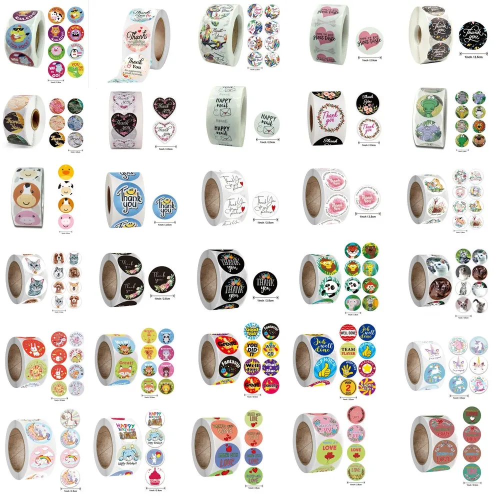 

New Cartoon animal School stickers tationery Pretty Gift Children reward stickers Self Adhesive Label DIY decorative sealant
