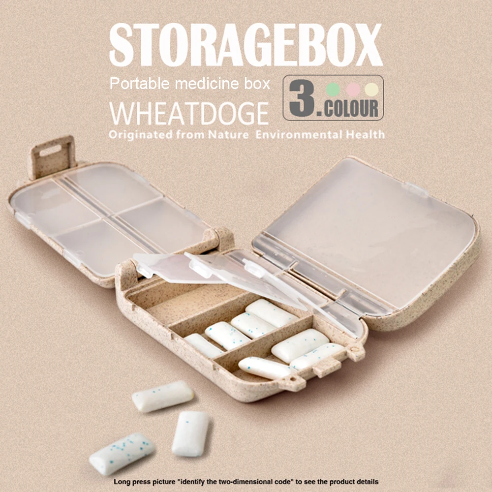 

1pc Foldable Pill Cases Vitamin Holder Medicine Tablet Storage Container Case Portable Medicine Drug Box Pills Organizer