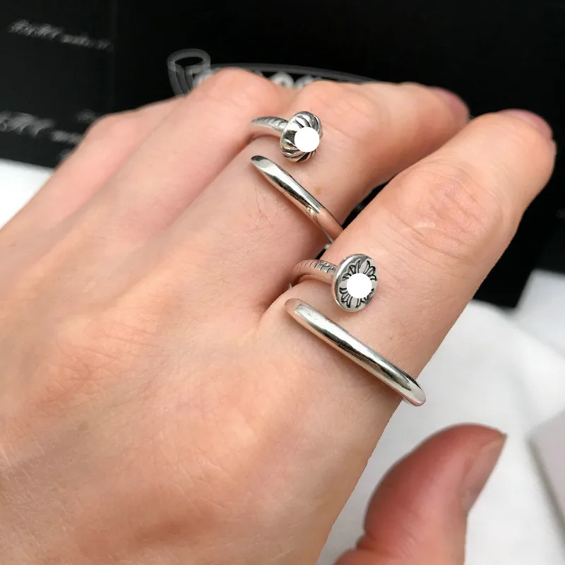 

S925 Silver Ring Men and Women Retro Thai Silver Cross Ring,Personalized Hip Hop Couple Jewelry Index Finger Ring Gift Wholesale