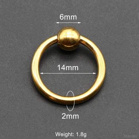 1 шт. 00G-0G-12G большие манометры из нержавеющей стали, пружинные кольца из бисера для пирсинга перегородки, кольца в носу, спираль для ушей, BCR, украшения для тела