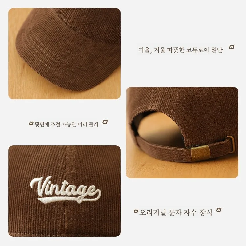 Вельветовая шапка Зимняя теплая мягкая верхняя кепка Сделайте свое лицо меньше