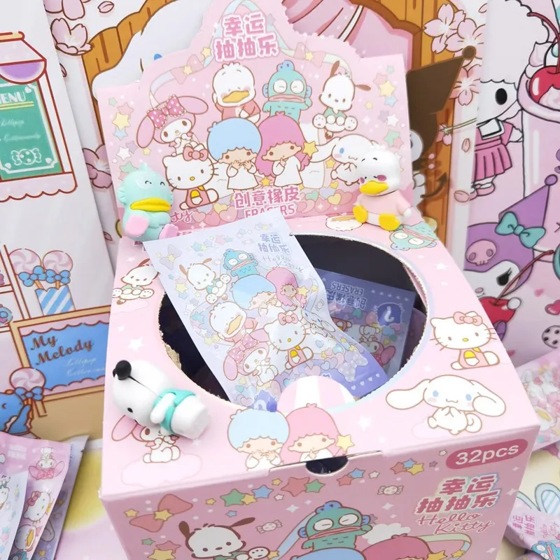 32 шт. стирательная резиновая сумка для слепых предметов