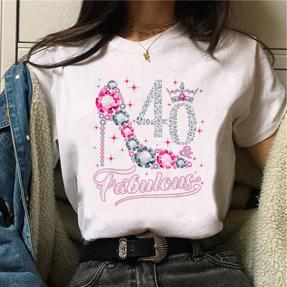 

40 Ans 40th Years Birthday t shirt women graphic designer anime tshirt female manga clothes