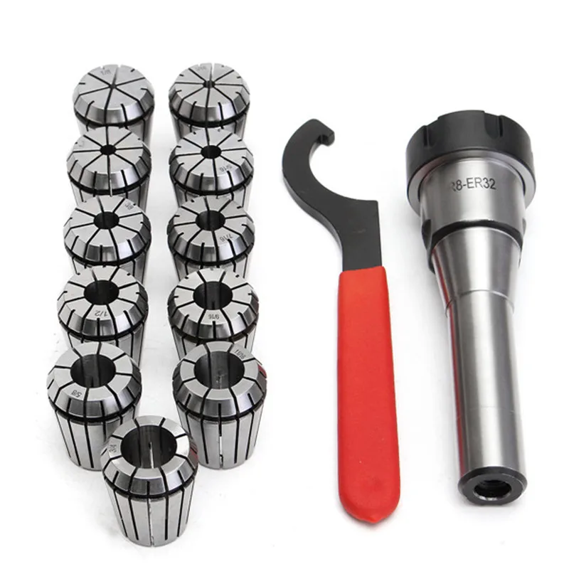 

11Pcs ER32 R8 Milling Tool Chuck Spring Collet Precision Collet Chuck Set For CNC Engraving Machine Milling Lathe Tool Holder