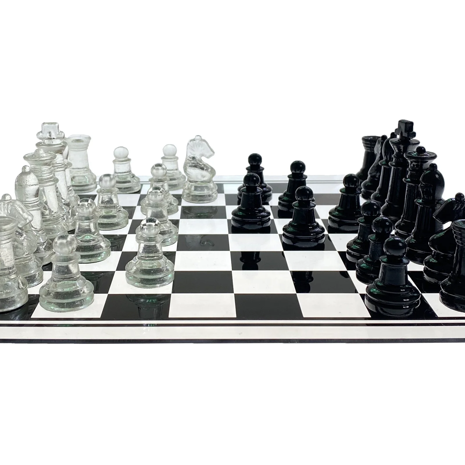 

Acrylic Chess Board High Quality Anti-broken Elegant Glass Pieces Game Set Large Size 35CM