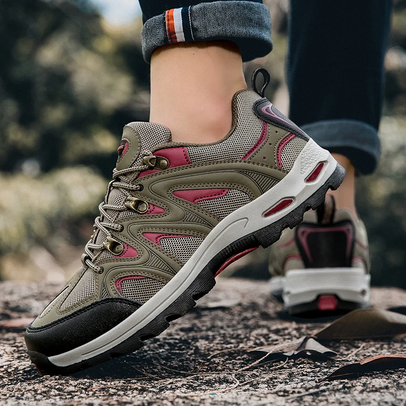 Кроссовки мужские с низким вырезом модные прогулочные ботинки на шнуровке