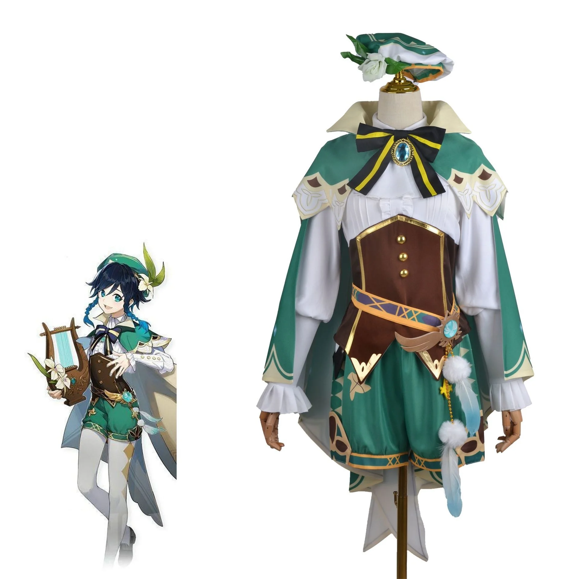 Лидер продаж! Костюм для косплея геншина из аниме геншин ударт костюм Венти