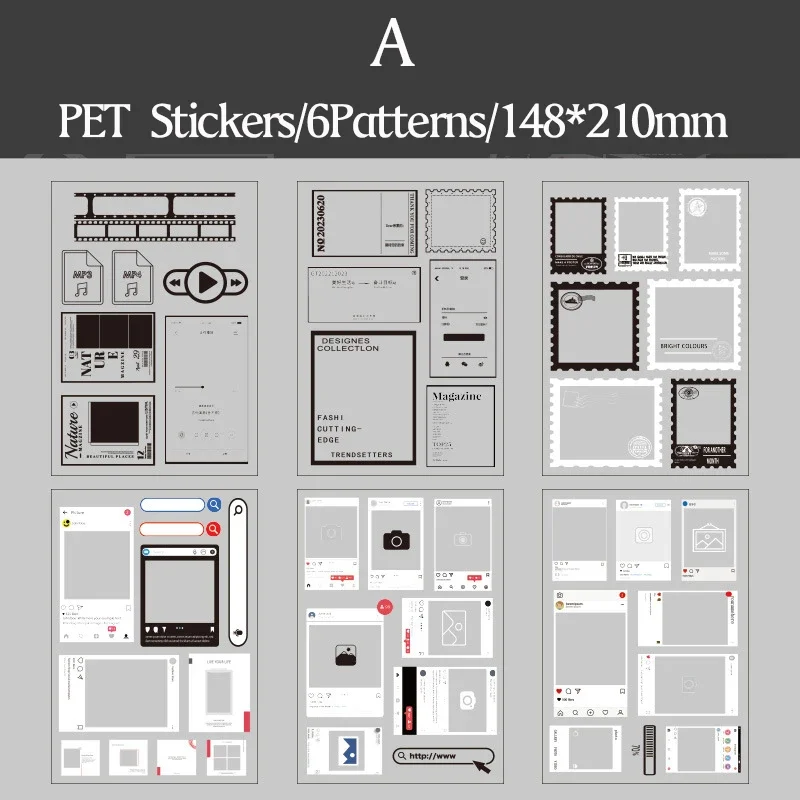 

Винтажные наклейки Journamm для скрапбукинга