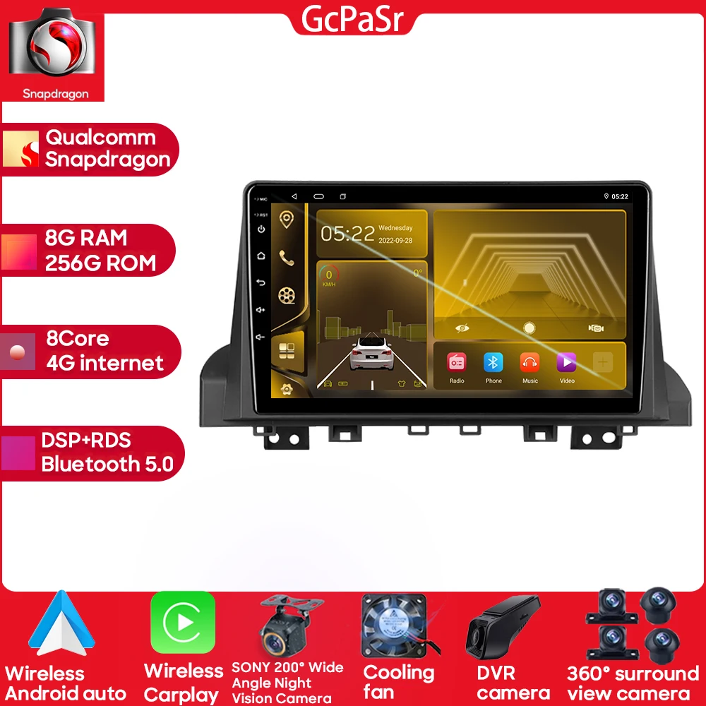 

8 Core Car Radio Player Android 13 Qualcomm Snapdragon For JAC JS4 2020 - 2023 iEVS4 2019 - 2023 Refine S4 2018 - 2022 Carplay