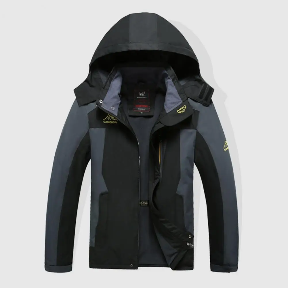 

Popular Hooded Zipper Windbreaker Outdoor Sports Coat Autumn Winter Thicken