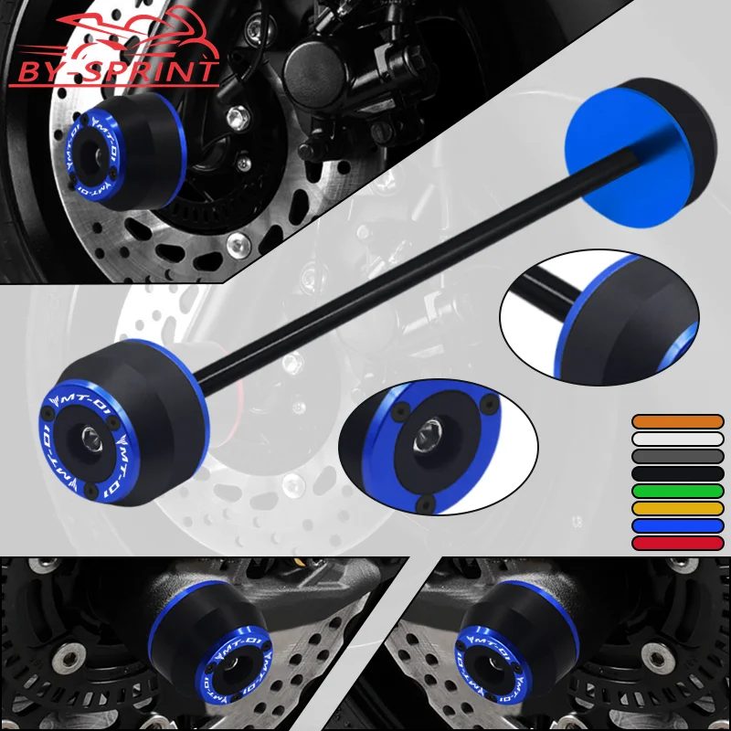 

NEW For Yamaha MT-01 MT01 mt-01 2005-2012 2011 2010 Motorcycle CNC Front & Rear Axle Fork Wheel Protector Crash Sliders Cap Pad