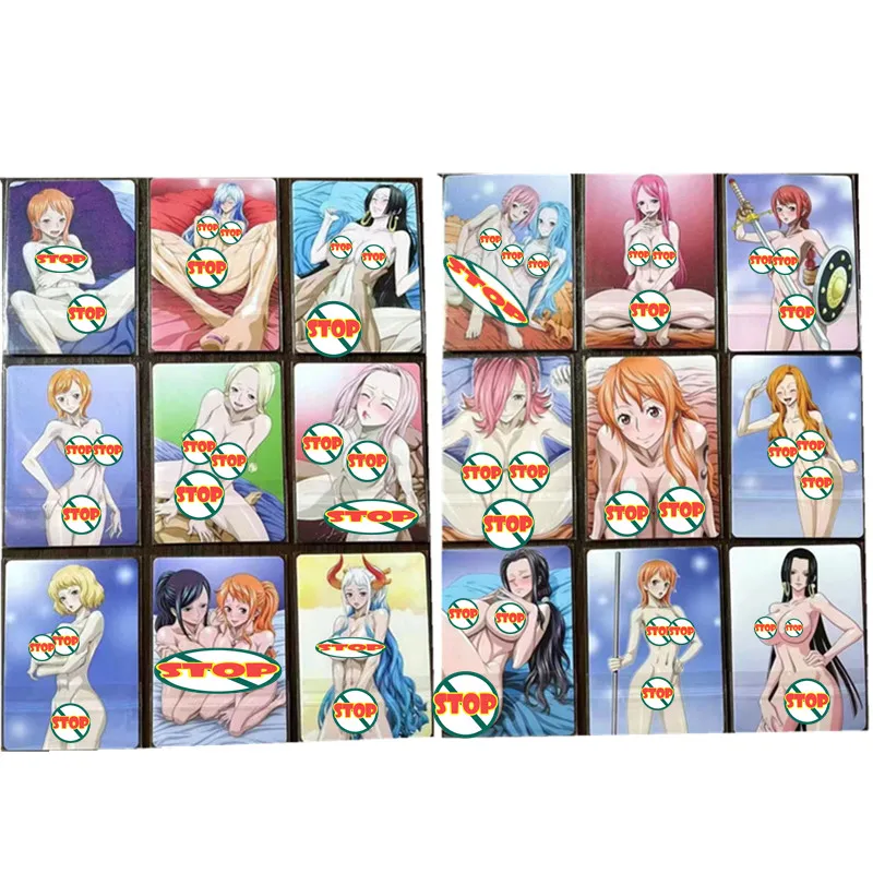 

18pcs/set ONE PIECE Nami Robin Hancock Dragon Ball Bulma Sexy Nude Toys Hobbies Hobby Collectibles Game Collection Anime Cards