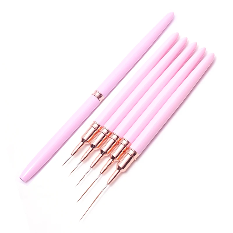 

1 шт., кисть с металлической ручкой для дизайна ногтей