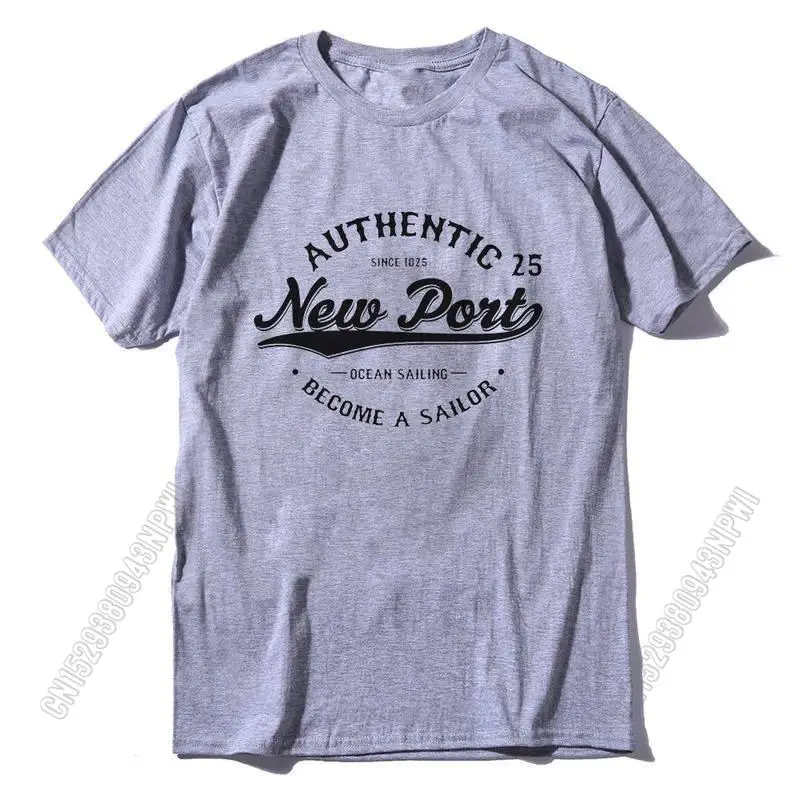 

Popular 100% Cotton Graphic Design New Port Printed Men T Shirt Casual Crew Neck Knitted Mens T-Shirt Men's Tops Tee Shirts
