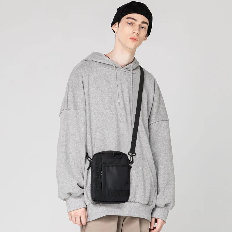 Men's Shoulder Mini Small Saddle Bag Satchel Oxford Cloth Small Lightweight Boy's Crossbody Bag