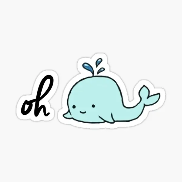 

Oh Whale 5PCS Stickers for Anime Wall Window Car Bumper Decorations Background Print Decor Kid Luggage Living Room