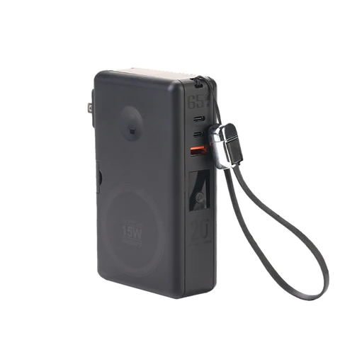 Твердотельный аккумулятор Power Bank 20000 мАч, 65 Вт, быстрая зарядка для ноутбука, беспроводное зарядное устройство Qi 25 Вт для зарядного устройства Magsafe для Apple Watch