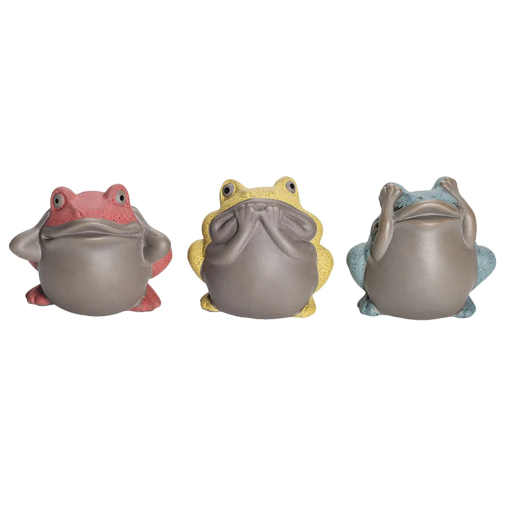 

Toad Tea Pet Adornment Decor Figurines Statue Toyskids Figurine Tabletopanimal Multipurpose