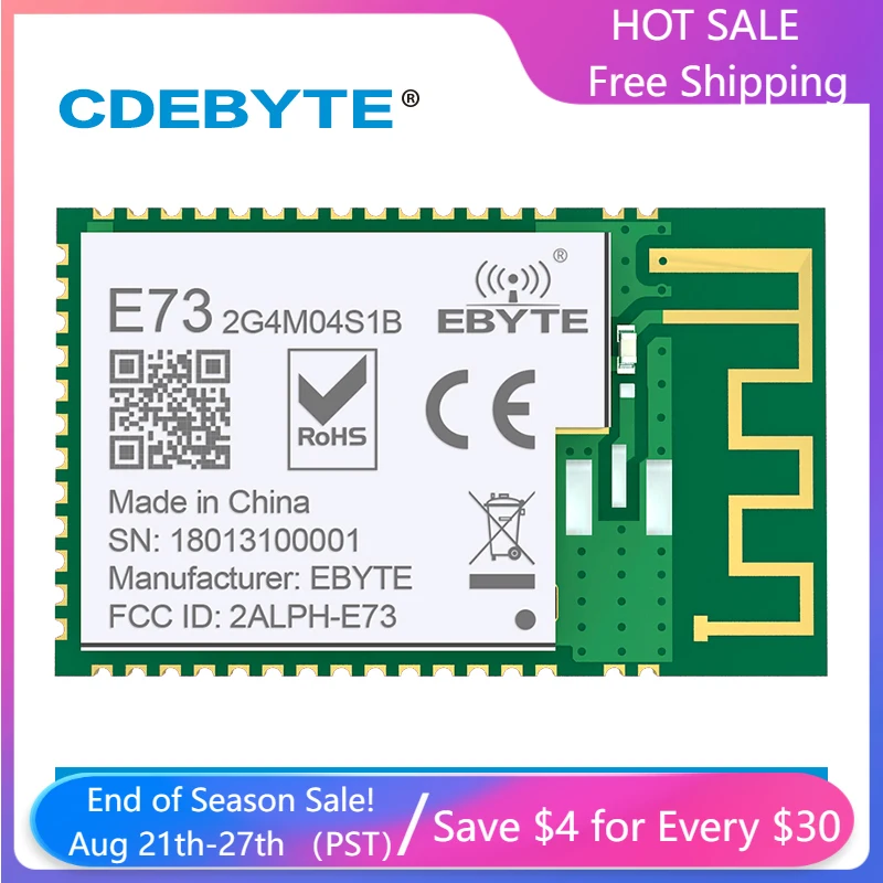 E73-2G4M04S1B SMD nRF52832 чип 2,4 ГГц 2,5 МВт PCB IoT Uhf Беспроводной Приемопередатчик Bluetooth BLE 5,0 радиочастотный приемник