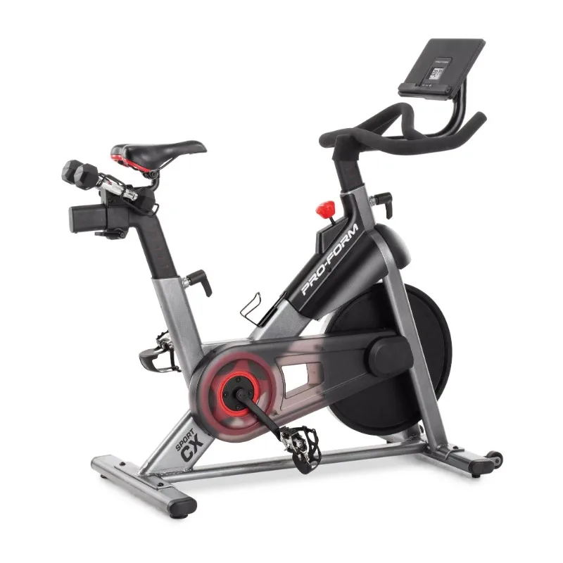 

ProForm Sport CX Stationary Exercise Bike with 3 lb. Dumbbells, 30-Day iFIT Membership for Global Workouts & Studio Classes