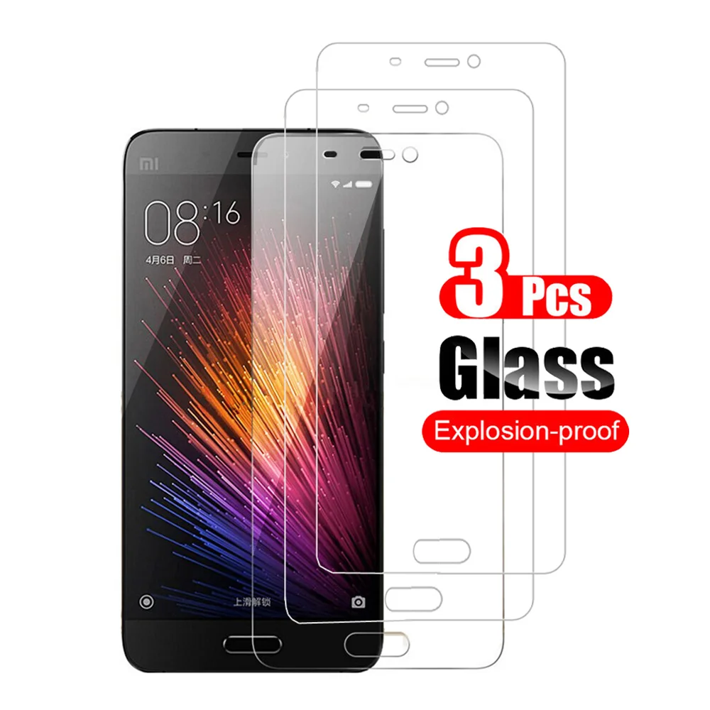 

3Pcs Screen Protector For Xiaomi Mi 5 5S Tempered Glass for Xiaomi Mi5 Mi 5S Plus Toughened Glass Shield 2.5D Phone Film 9H