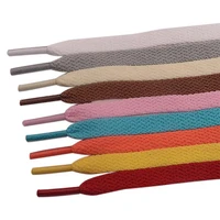 8mm classic mesh laces latest high quality material flat polyester shoe lacets plain solid coloured boys shoelaces