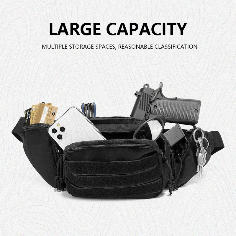 

Men's Tactical Belt Pack, Running Sports Cycling Belt Pack, Multifunctional Outdoor Hiking Tool Shoulder Bag