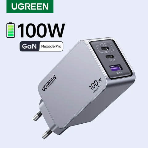 Зарядное устройство UGREEN, 100 Вт, USB C, QC4.0 3,0, быстрая зарядка для Macbook, ноутбука, планшета, PD, быстрая зарядка для iPhone 15 14 13 Pro