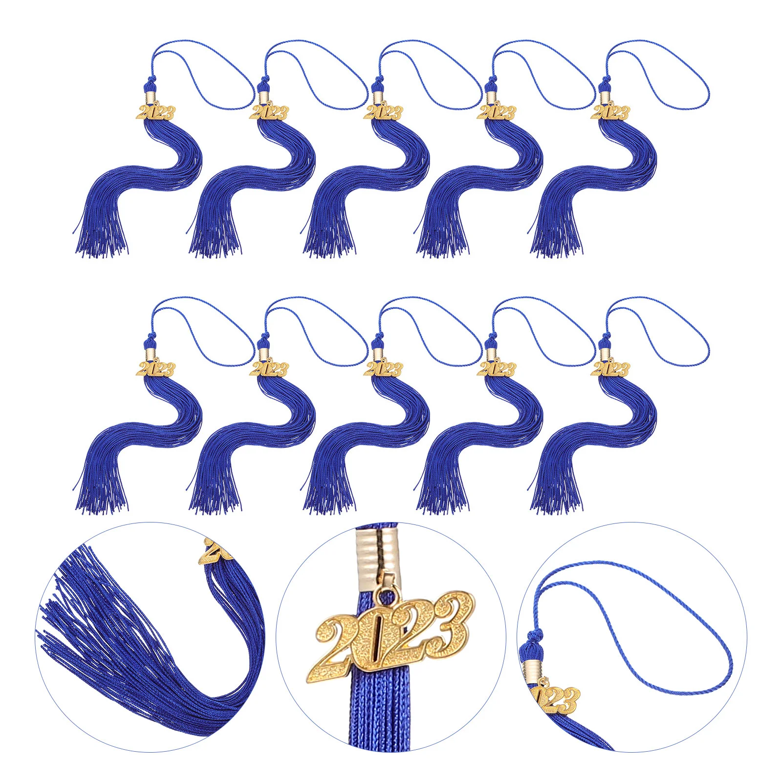 

10 Pcs Graduation Honor Cord Handmade Soft Silky Tassel Master Pfg Hat Class 2022 Decoration 2023 Tassels Cap Charm