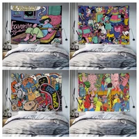 hippie illustrations gobelin hippie wall hanging tapestries hippie flower wall carpets dorm decor wall hanging sheets