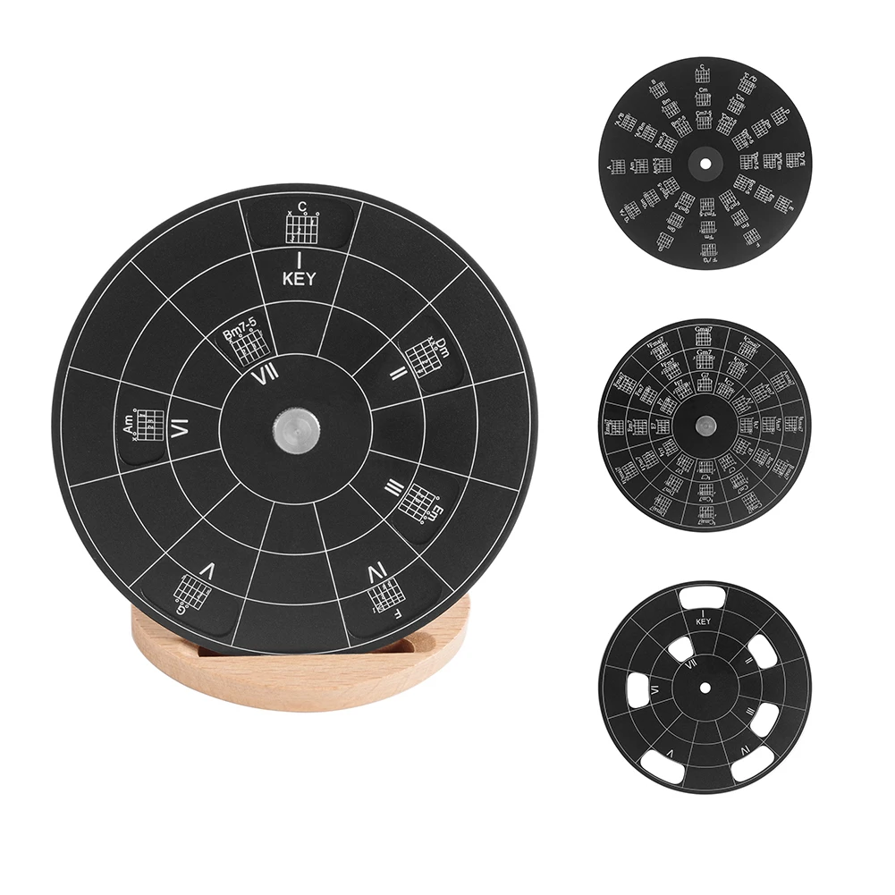 Круг пятых мелодий колесо инструмента с 72 схемами аккордов сумка для хранения