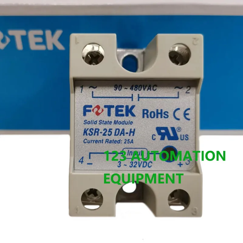 Оригинальное новое Однофазное твердотельное реле FOTEK KSR-25DA 40DA 50DA 75DA-H, устойчивое к высокому напряжению, 25a 40A 50A 75A, переменный ток в постоянный ток